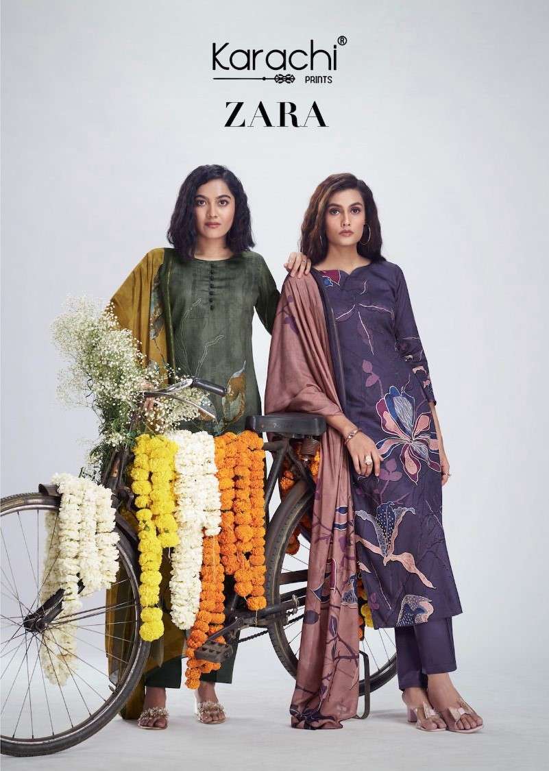 zara 27001-27006 series by karachi prints trendy designer salwar kameez catalogue wholesale price surat