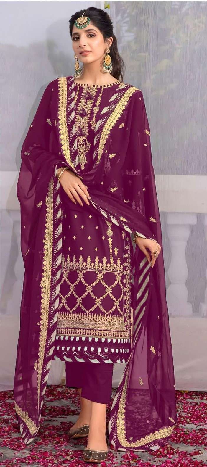 amala vol-1 by al khushbu georgette designer pakistani salwar suits wholesaler surat