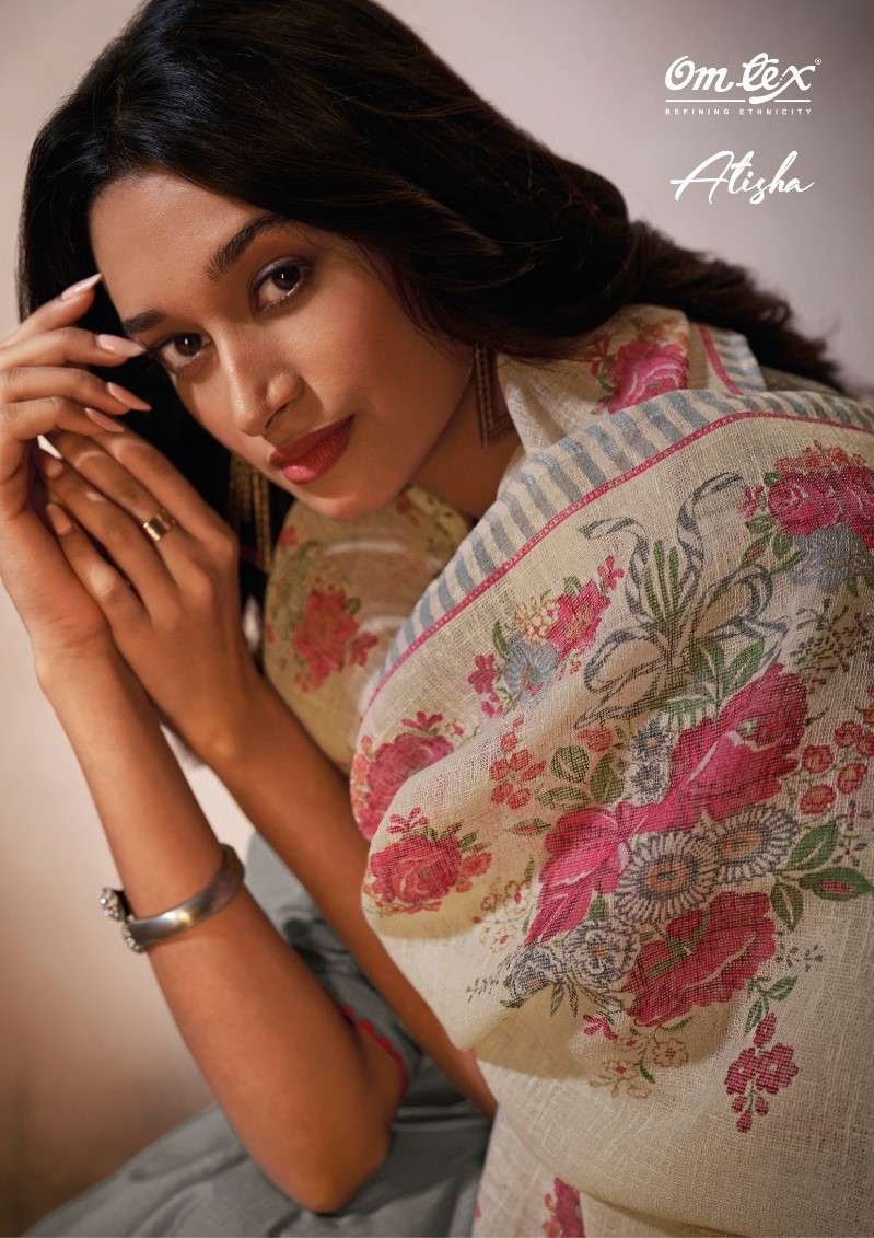 atisha by om tex buy latest designer lawn cotton suits catalogue surat gujrat 