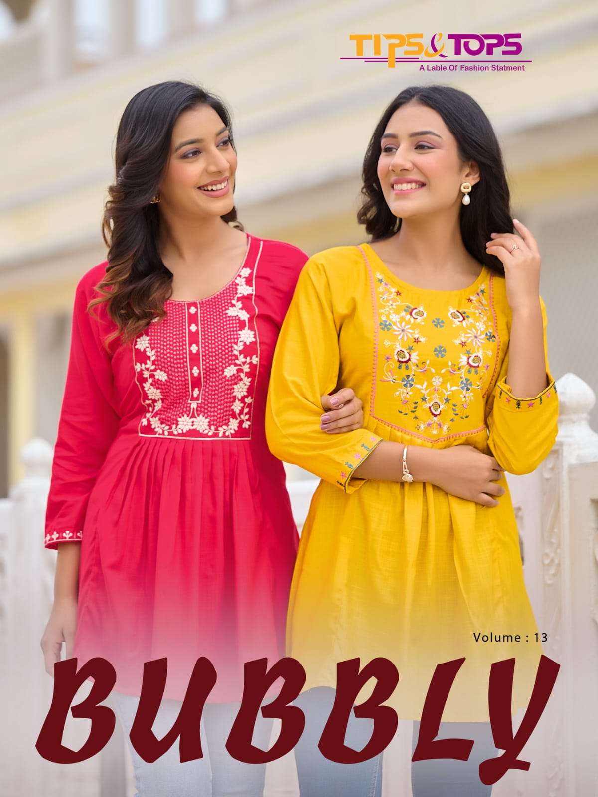 bubbly vol-13 1301-1309 series by tip&tops fancy western short tops catalogue manufacturer surat gujrat