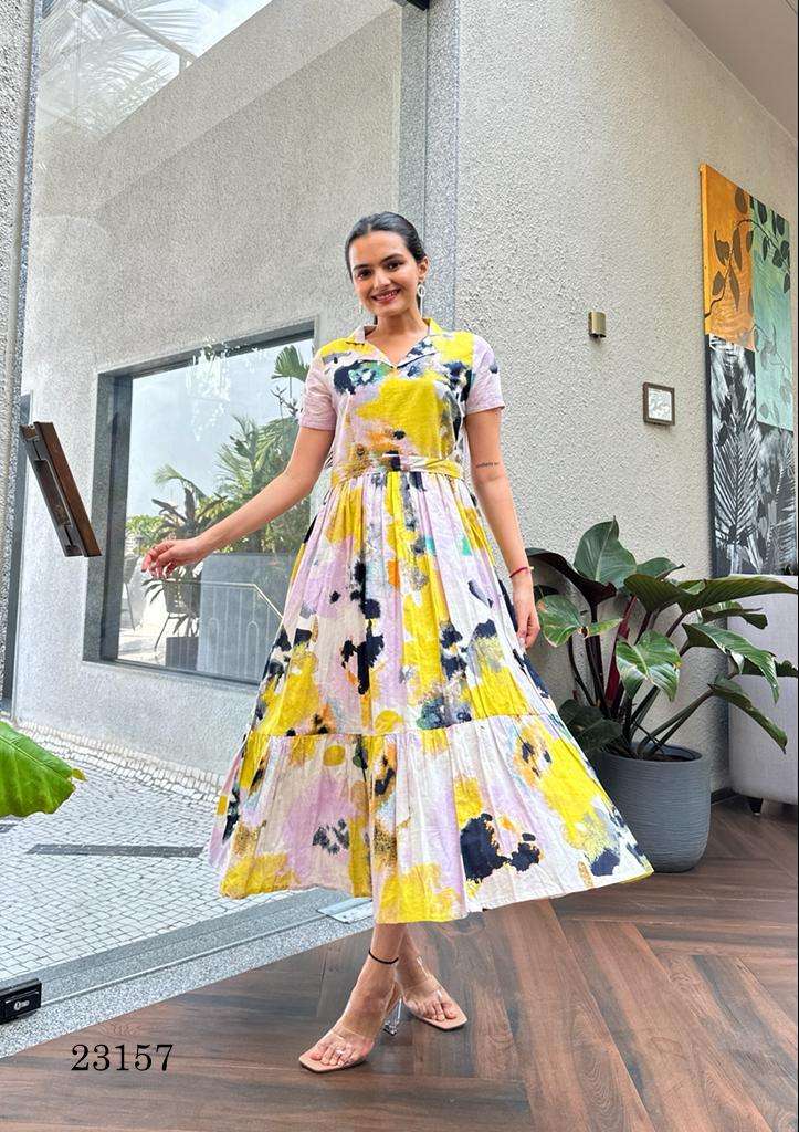 indira aaparel 23157 series one piece size set online wholesale collection surat