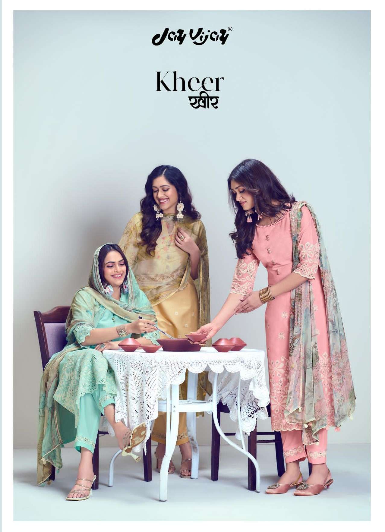 jayvijay kheer 8951-8956 series exclusive party wear cotton shriram booti embroidred salwar kameez wholesale price surat