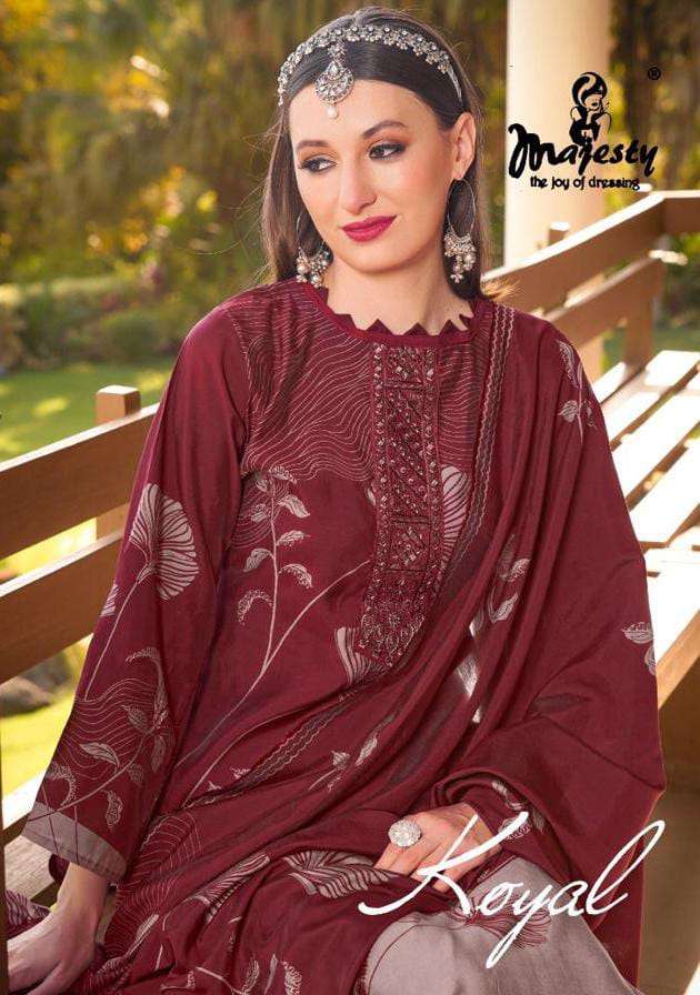 koyal 5001-5006 series by majesty fancy viscose designer salwar suits catalogue at wholesale price surat