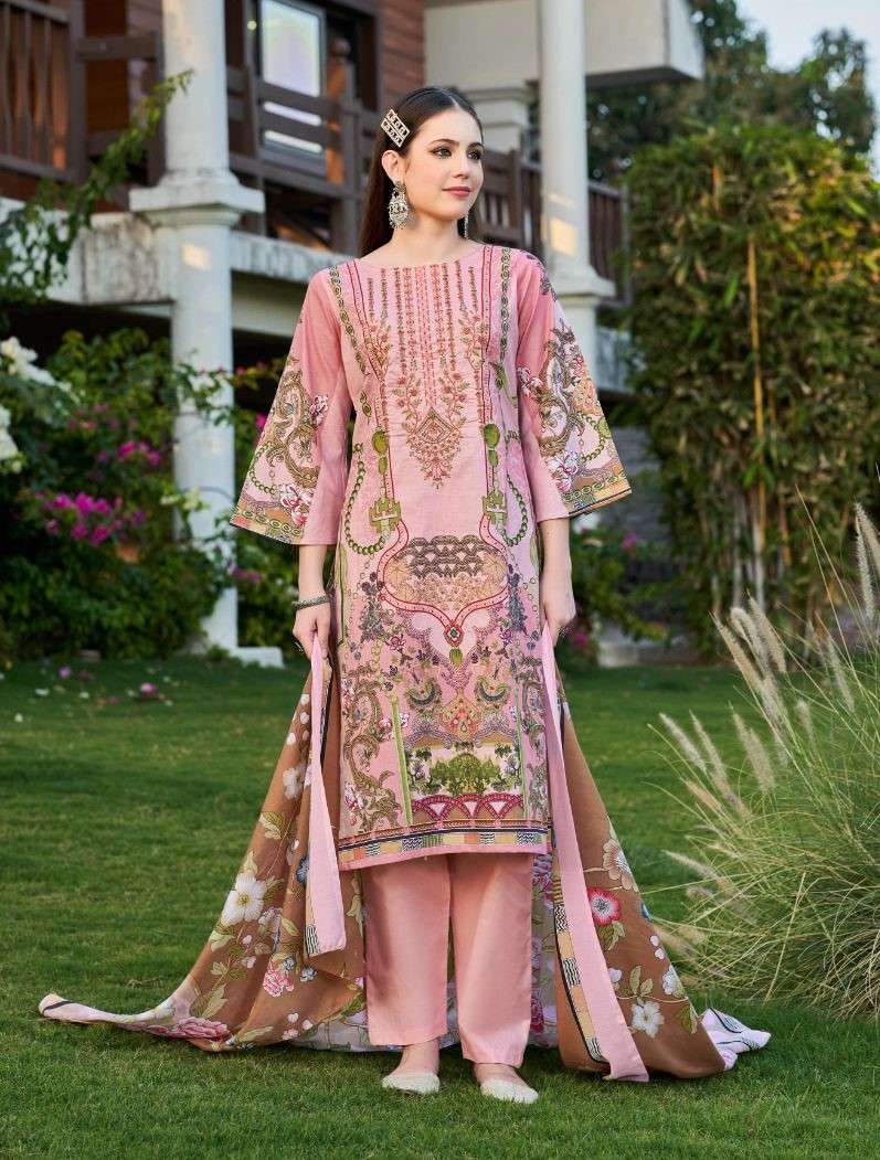 naira vol-1 by firdous 1001-1006 series chiffon dupatta digital print with work suits catalogue surat gujrat