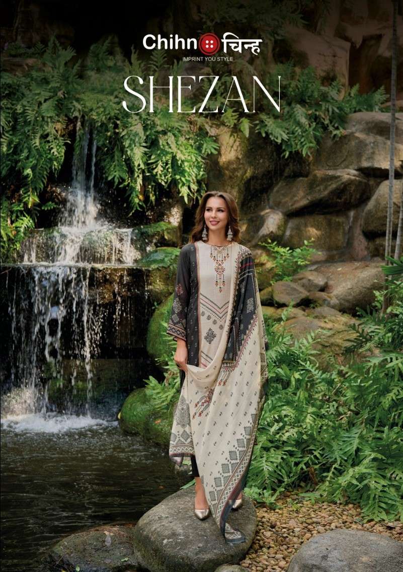 shezan by chihn 6100-6105 series viscose muslin designer suits catalogue at online market surat gujrat