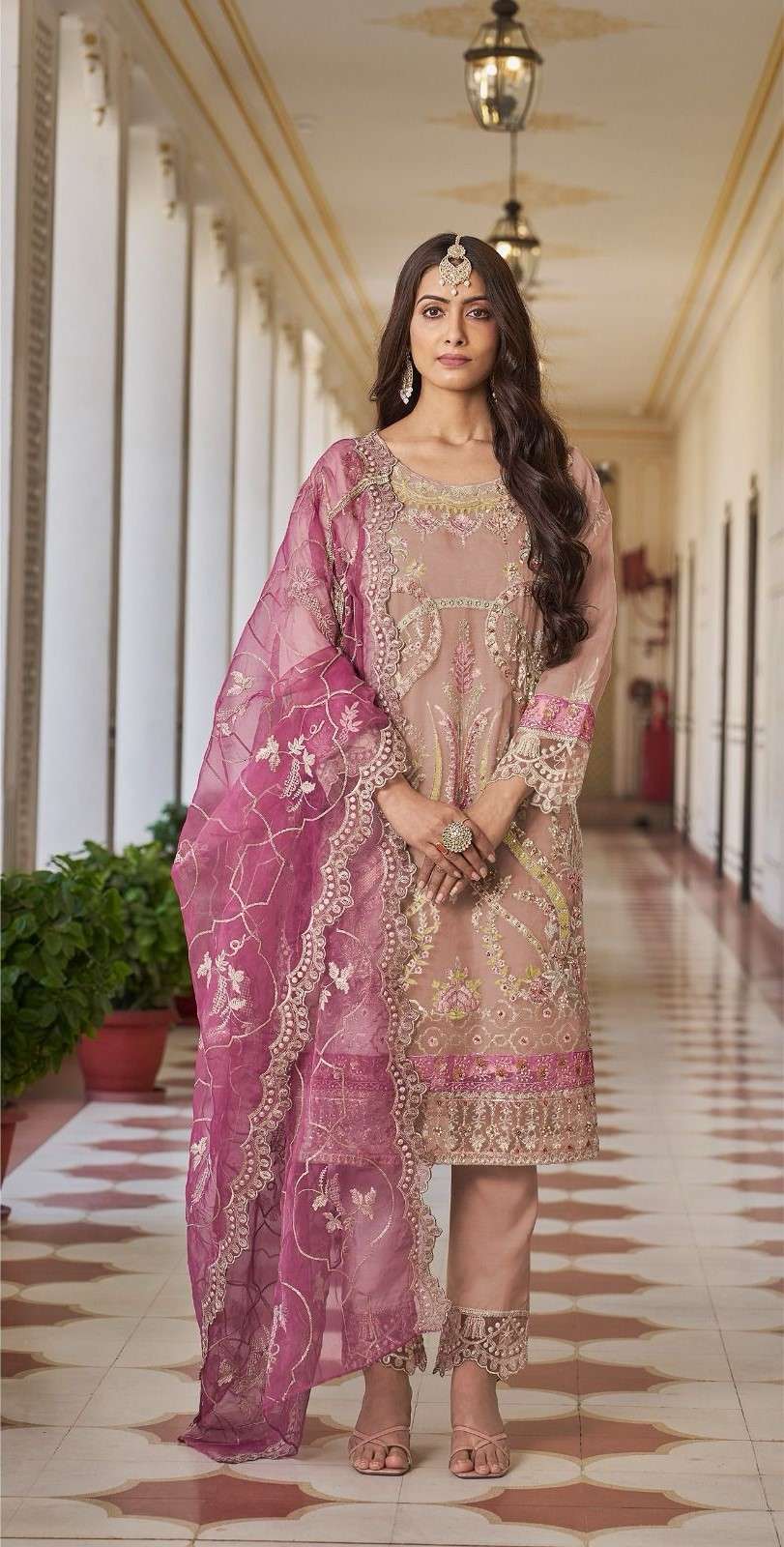 Designer Suit with Banarasi Dupatta 8106 - Women's clothing Shop