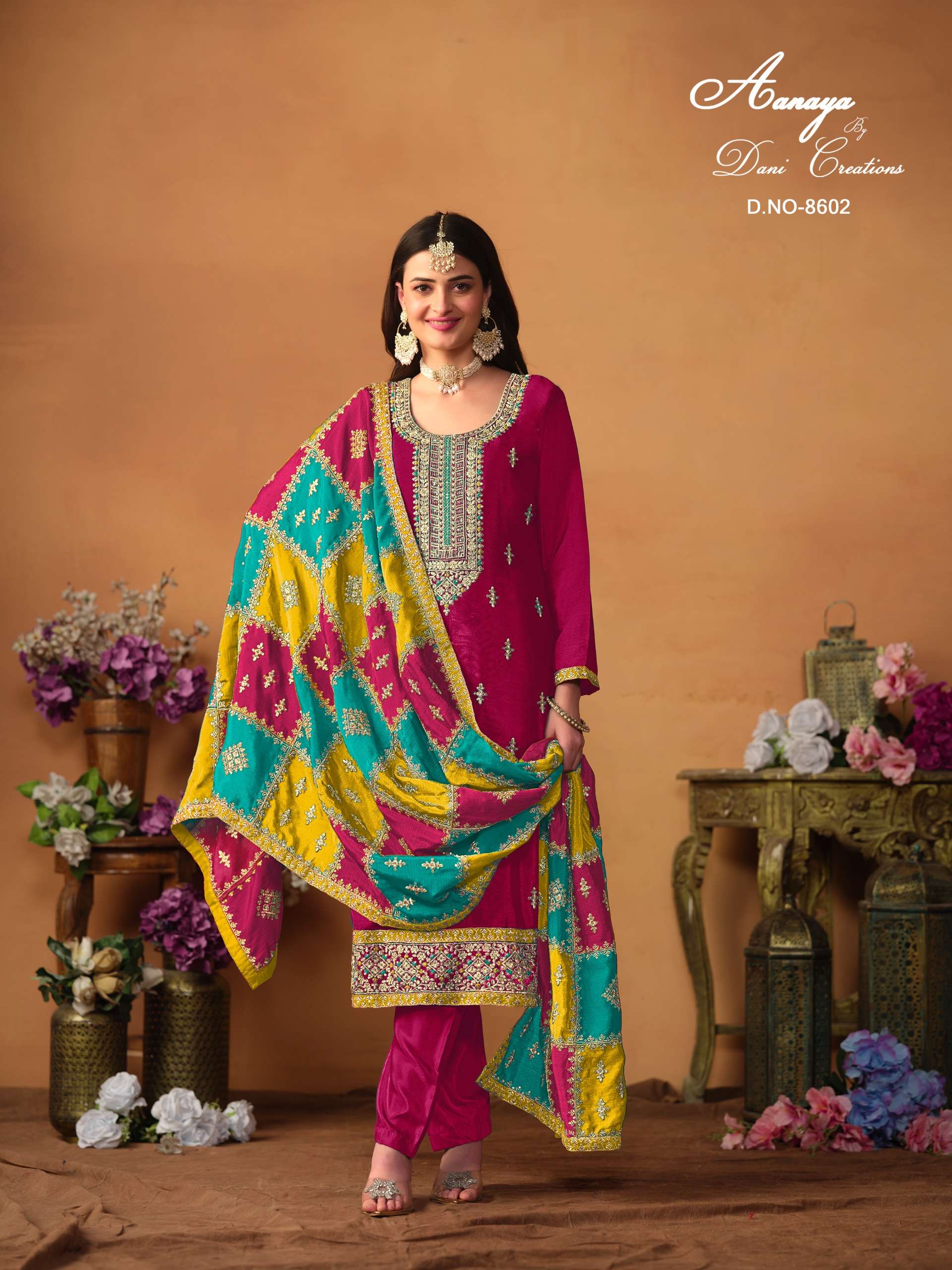 aanaya vol-186 by aanaya 8601-8604 series exclusive party wear salwar kameez catalogue wholesale surat gujarat