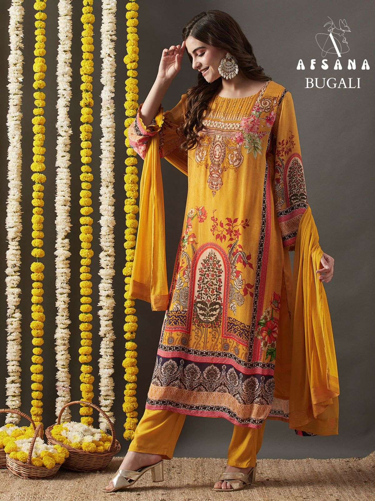 afsana bugali designer ready made anarkali lichi linen salwar kameez wholesale dealer size set collection 