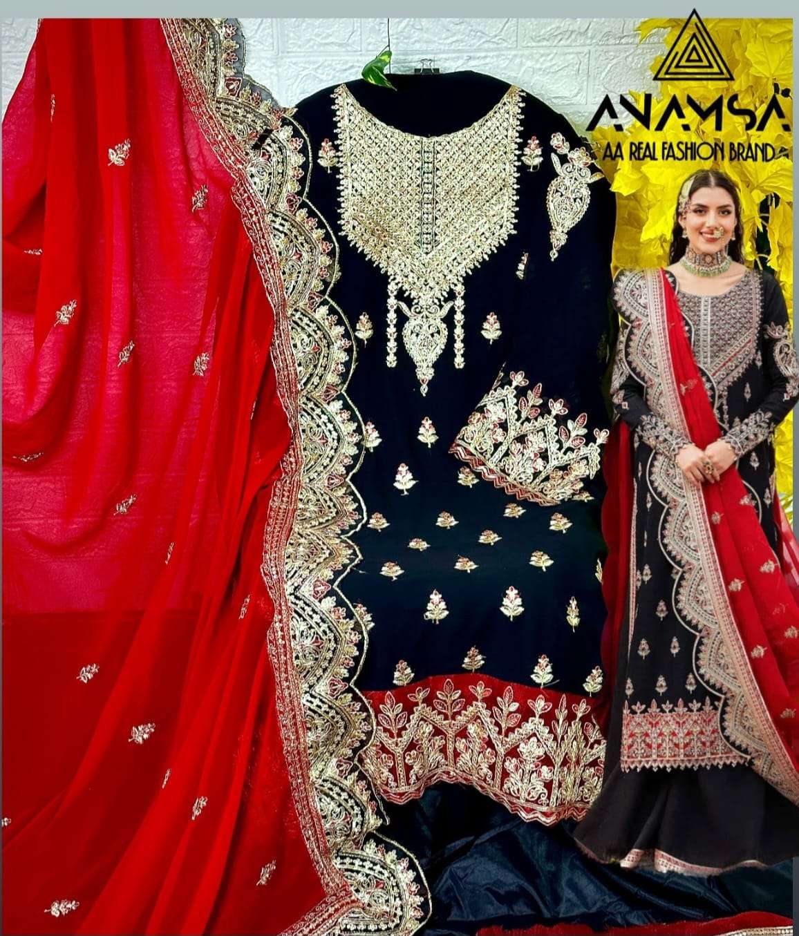 anamsa 286 series wedding season special designer pakistani suits surat gujrat 