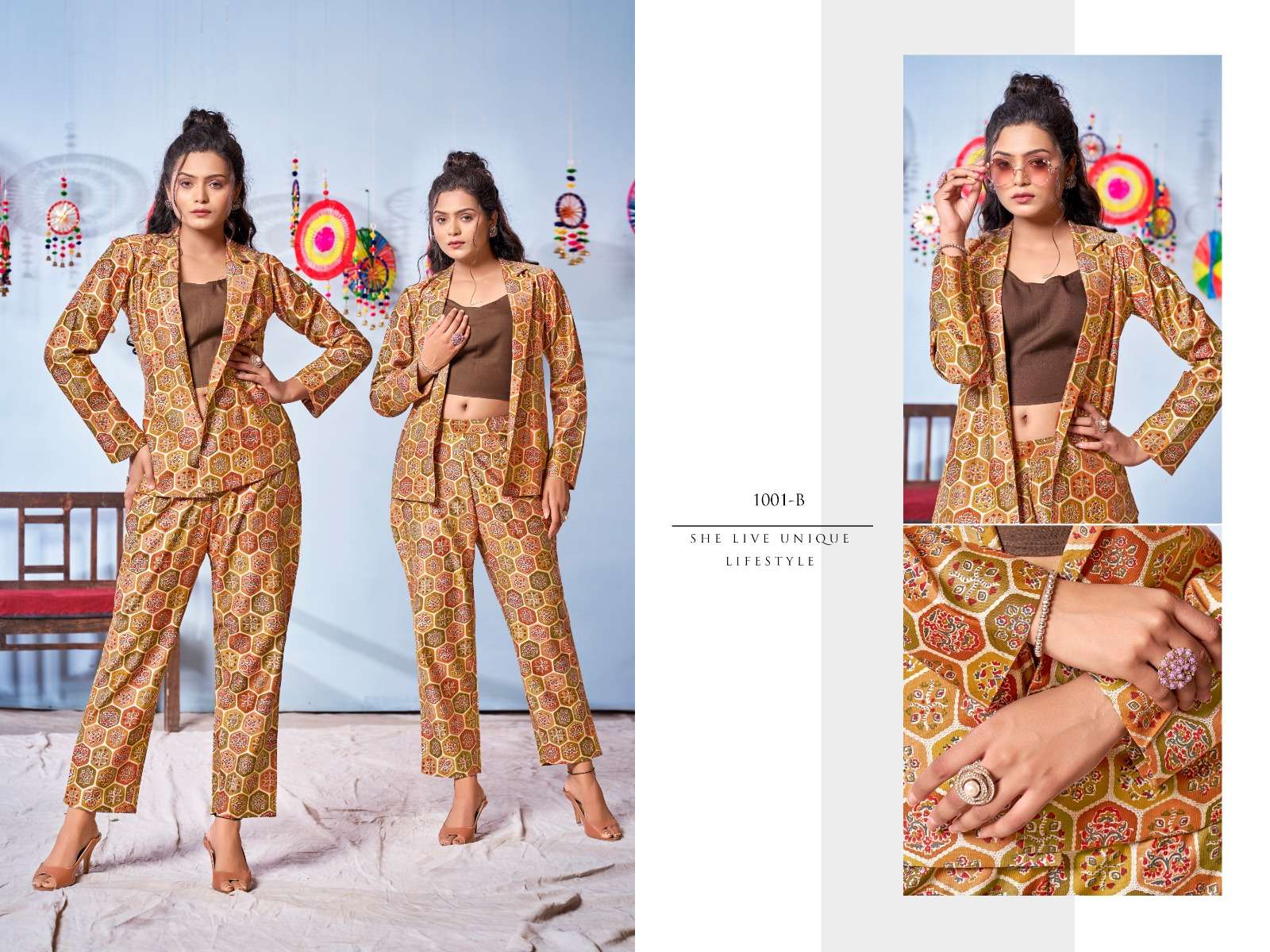 bipson prints alexa summer special designer fancy cord set at online dealer surat gujarat 