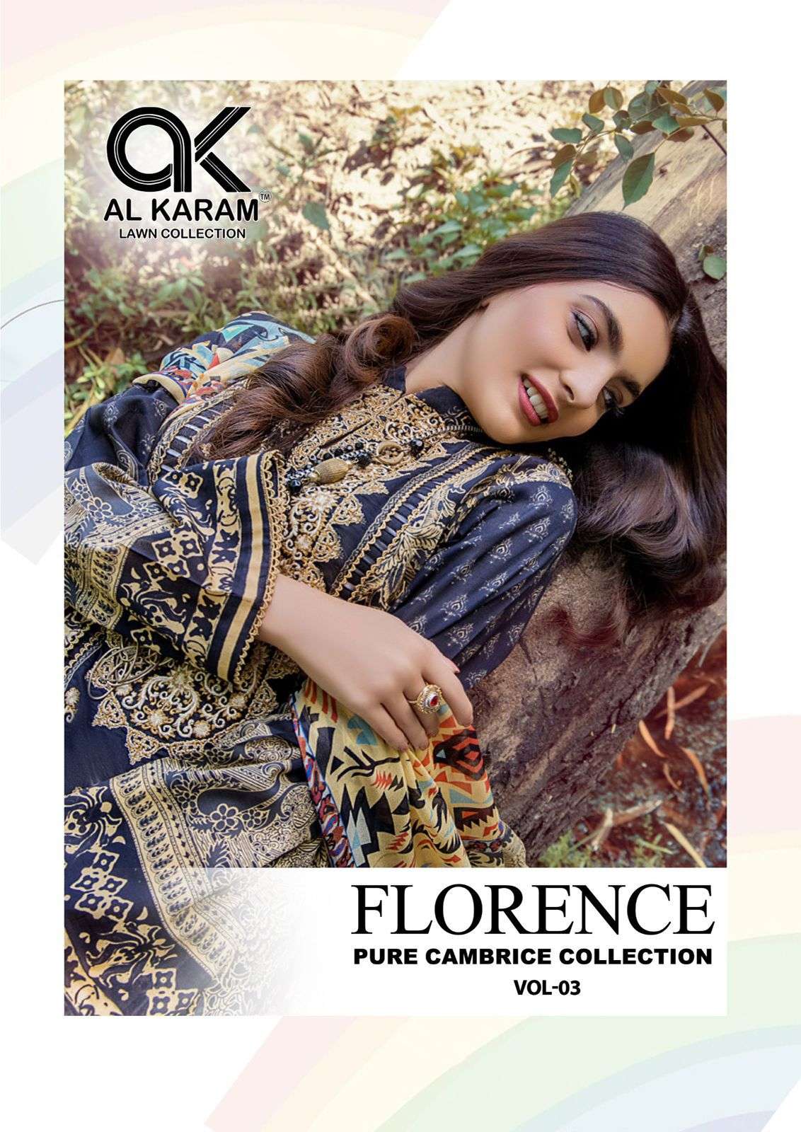 florence vol-3 by al karam 3001-3006 series unstich designer pakistani suits catalogue manufacturer surat gujarat 