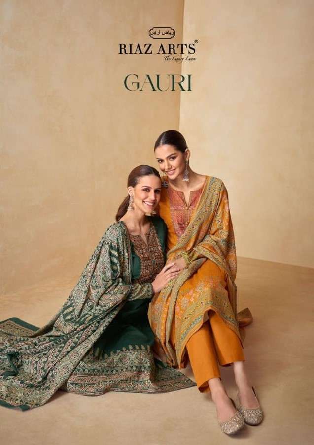 gauri by riaz arts fancy karachi lawn prints salwar kameez catalogue online supplier surat gujarat