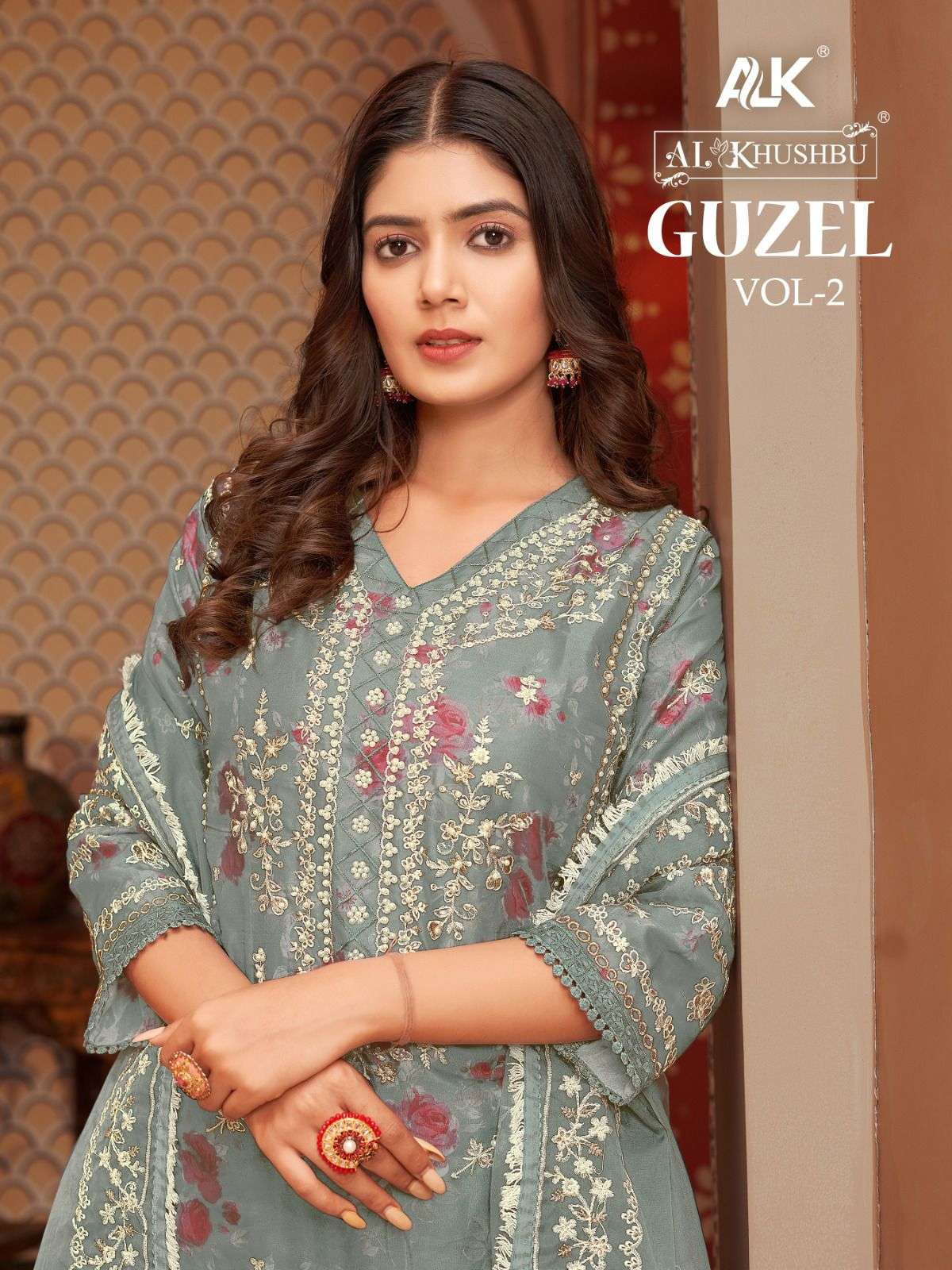 guzel vol-2 by al khushbu embroidered pakistani readymade salwar suits wholesale rate surat gujarat