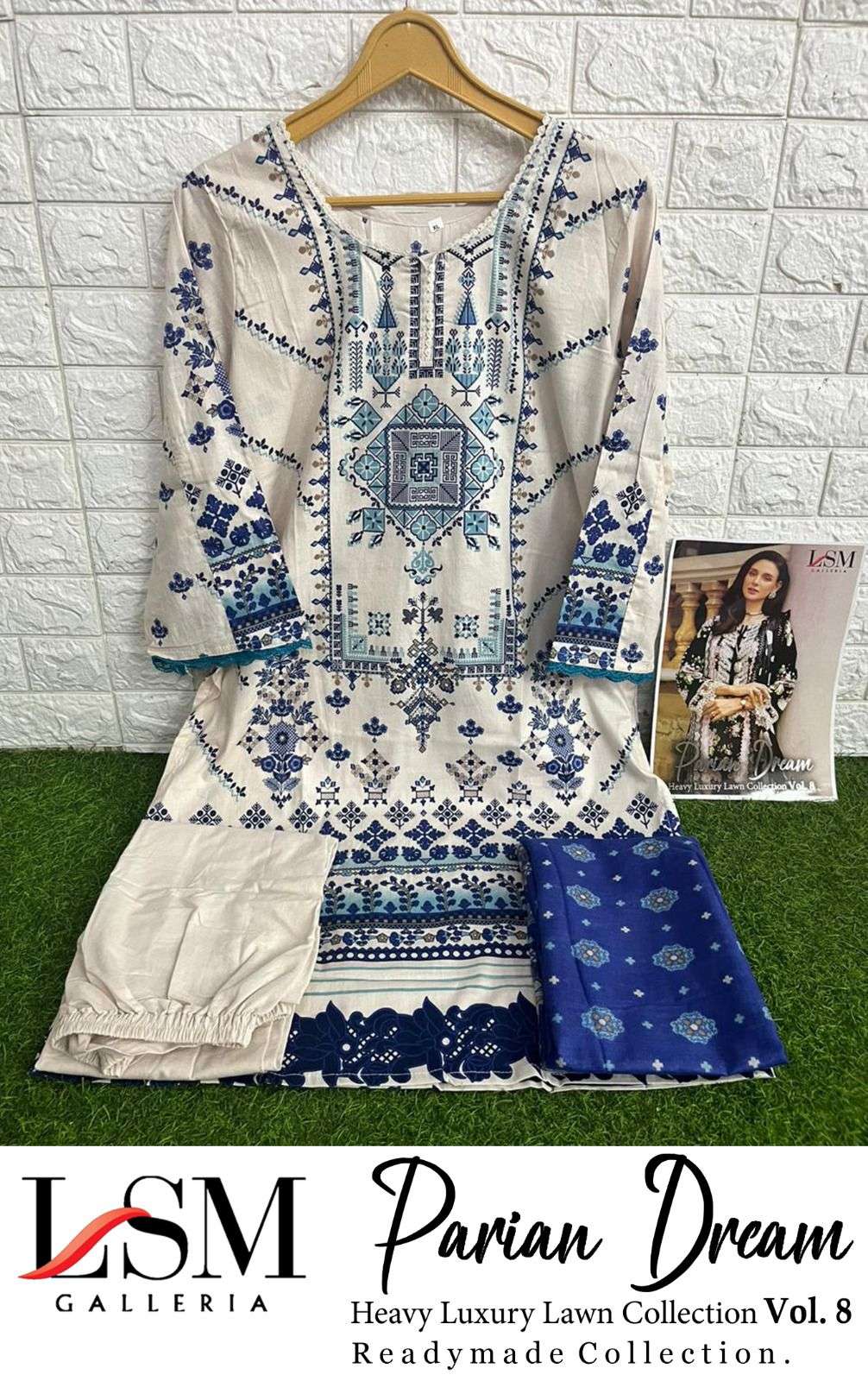 lsm parian dream lawn vol 8 1101-1106 series exclusive pakistani ready made lawn cotton salwar kameez wholesale best price surat 