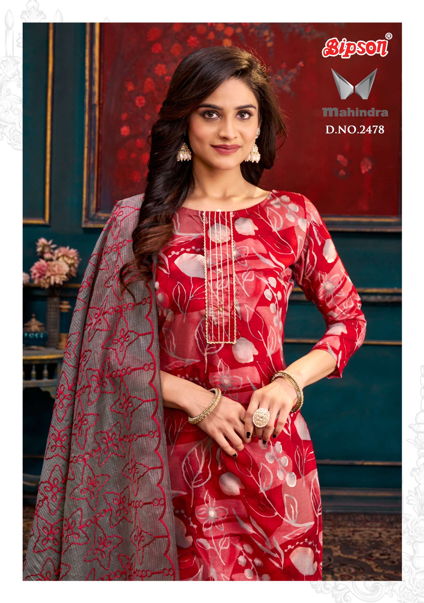 mahindra 2478 by bipson prints pure cotton unstich salwar kameez wholesale price surat