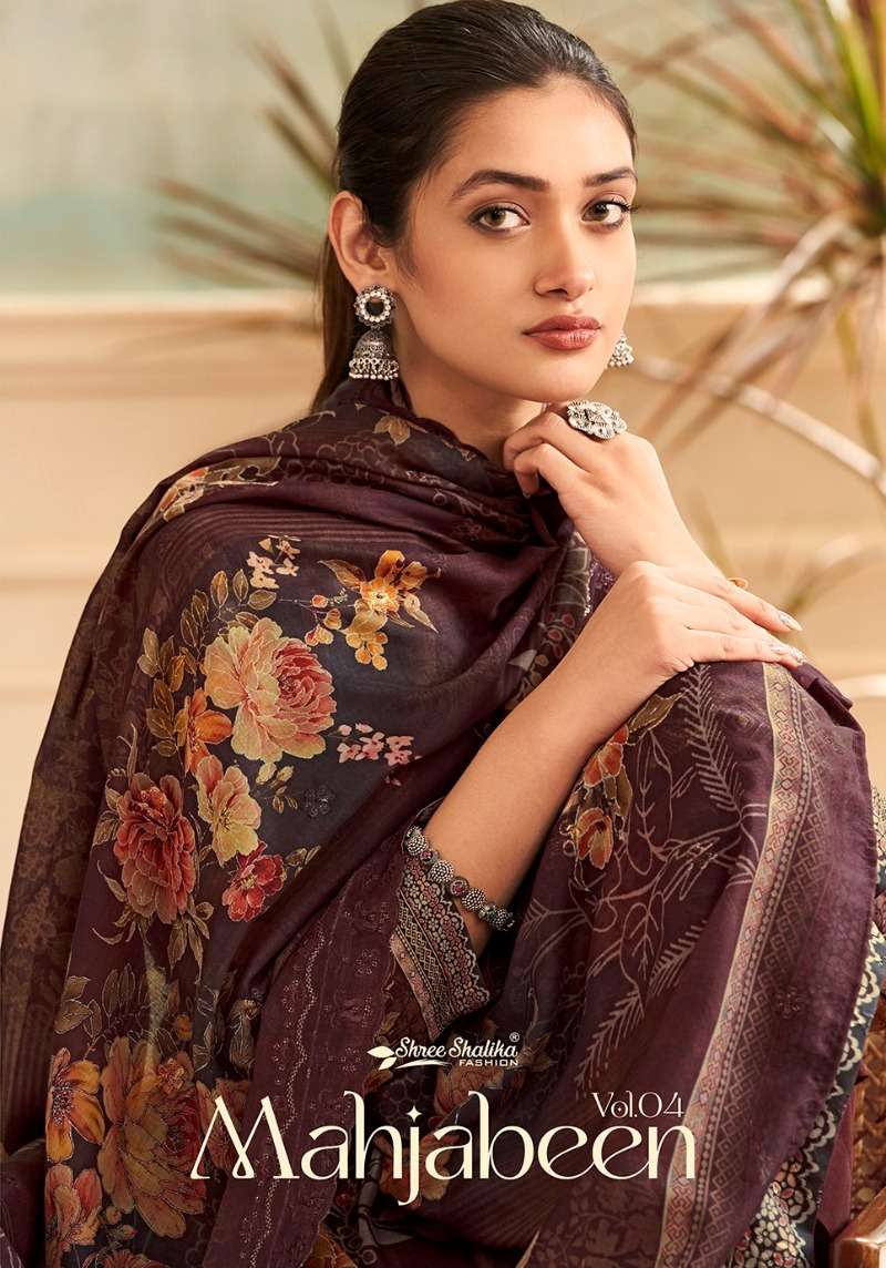 mahjabeen vol-4 by shalika fashion lawn cotton digital printed unstich salwar kameez wholesale price surat