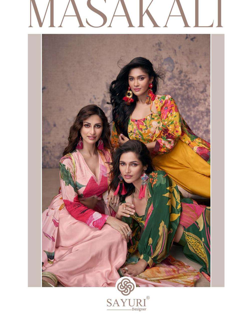 masakali by sayuri designer 5479-5482 series party wear designer indo western wholesale collection surat gujarat 