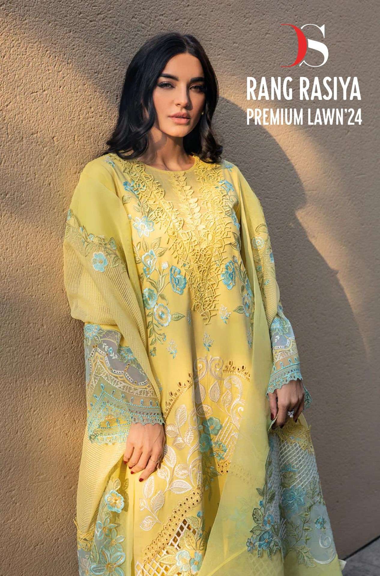 rangrasiya premium lawn 24 by deepsy suits 6021-6026 series pure cotton pakistani suits material catalogue surat gujarat