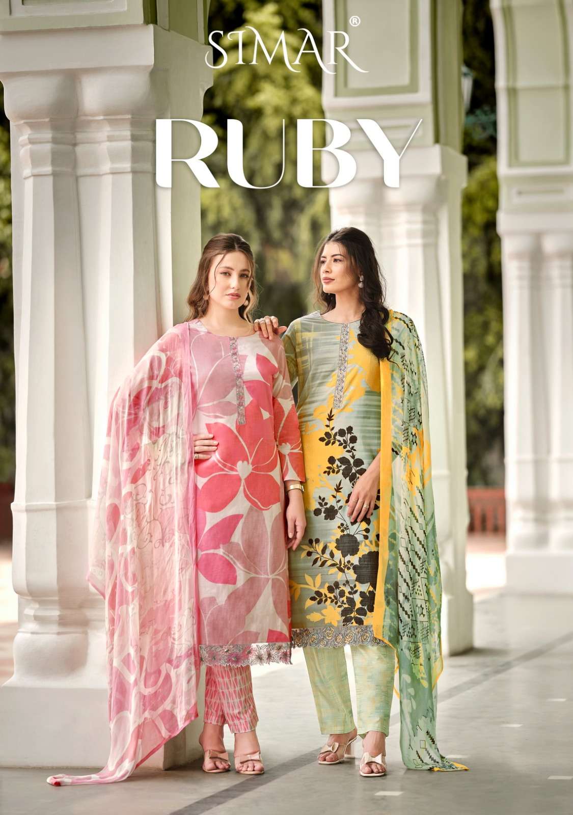 ruby by glossy 5031-5036 series digital print designer salwar kameez catalogue manufacturer surat gujarat