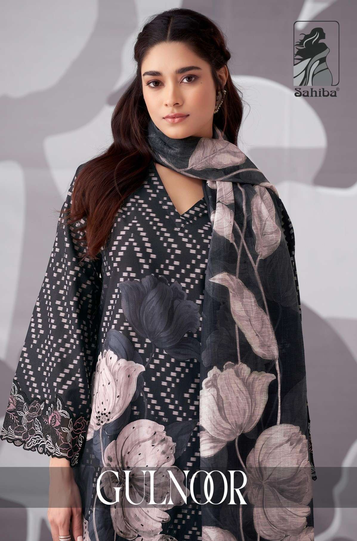 sahiba gulnoor pure cotton hand work designer unstich dress material 2 pcs catalogue wholesale price surat 