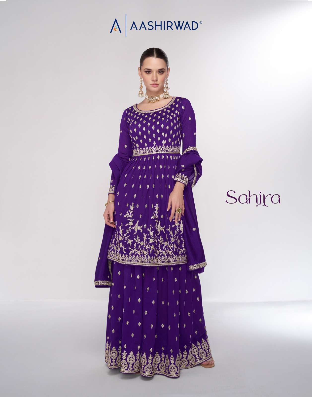 sahira by aashirwad creation 9989-9991 series latest designer top plazzo with dupatta party wear collection surat gujarat 