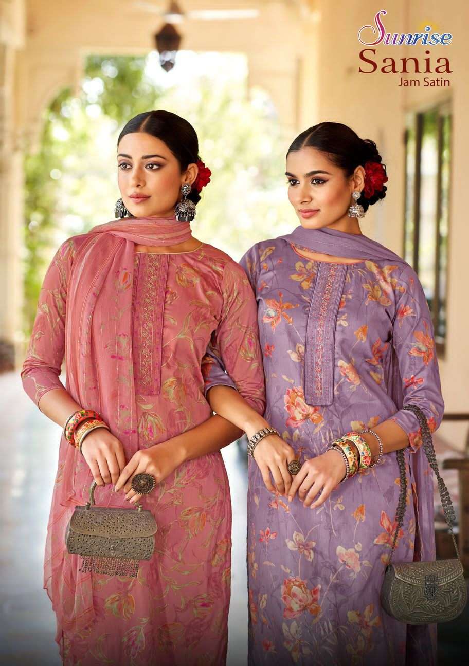 sania by sunrise creation 1001-1008 series trendy designer salwar suits at online market surat gujarat