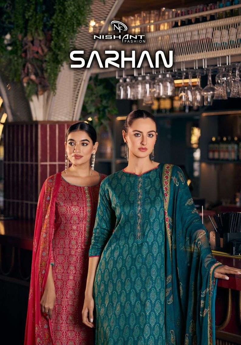 sarhan by nishant fashion  67001-67008 series jam silk fancy unstich salwar kameez wholesaler surat