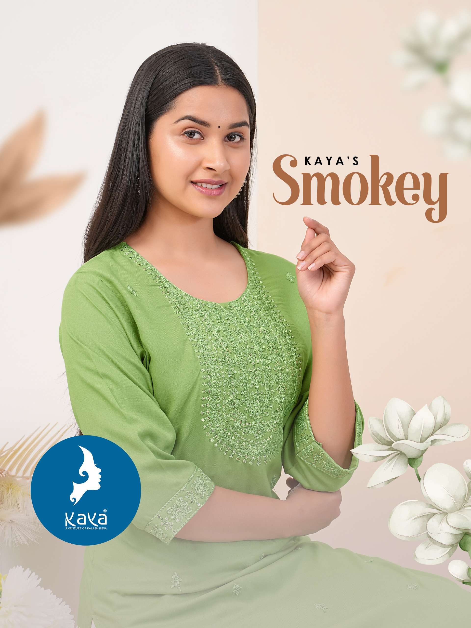 smokey by kaya rayon designer fancy tops wholesale catalogue supplier surat gujarat