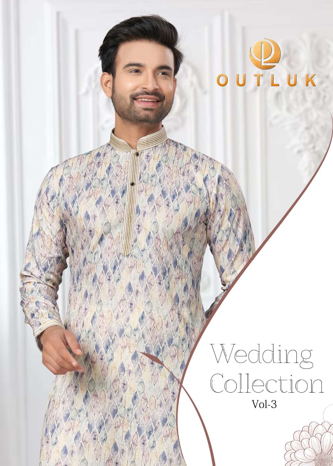 wedding collection vol-3 by outluk fancy kurta pajama catalogue wholesale price surat gujarat