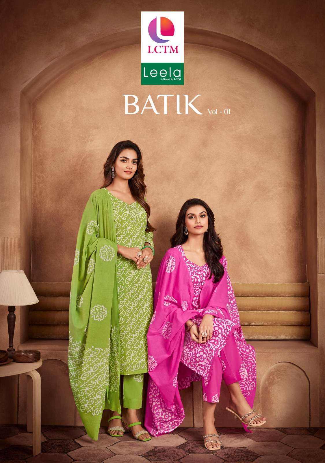 batik vol-1 by lctm 1001-1006 series latest designer unstich suits catalogue online dealer surat 
