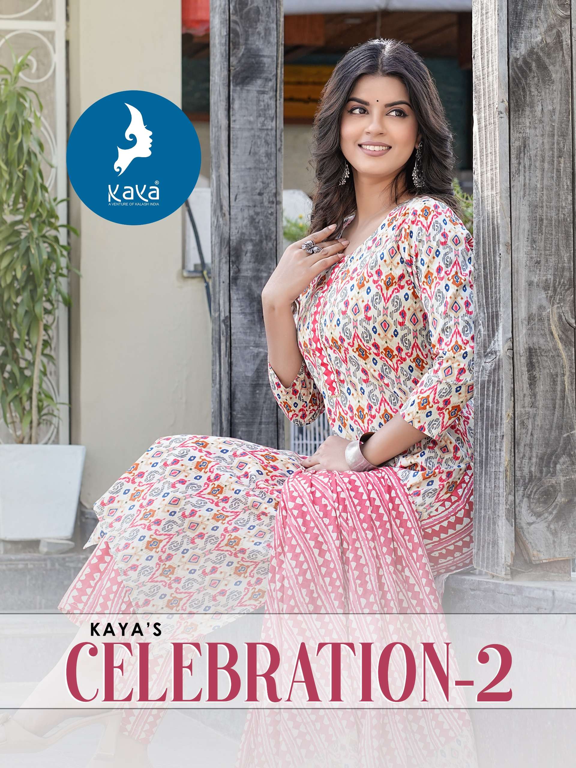 celebration vol 2 by kaya cotton printed designer kurtis online supplier surat gujarat