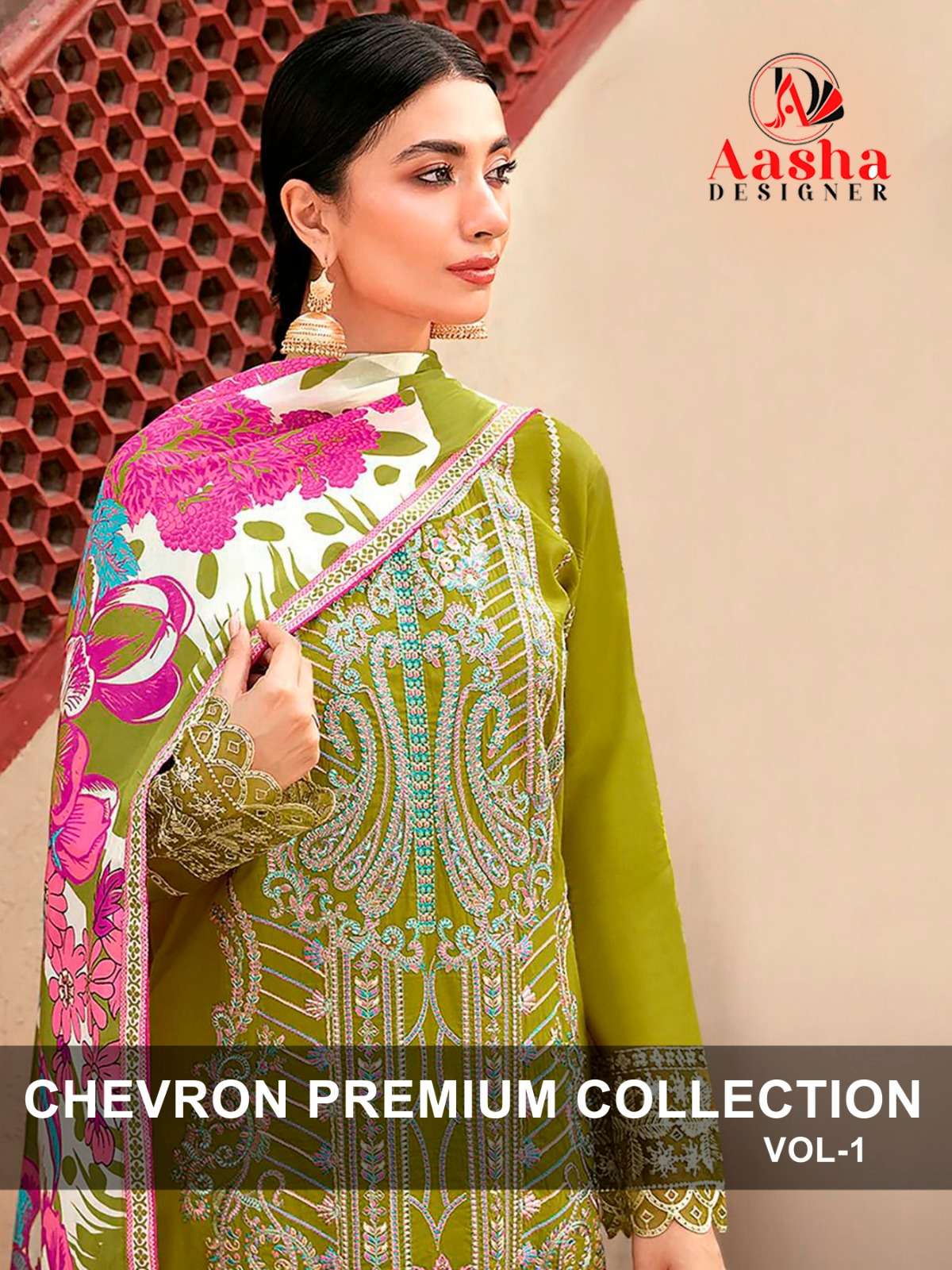 chevron premium collection vol-1 by aasha designer 1071-1073 series exclusive designer pakistani salwar suits latest design 2024