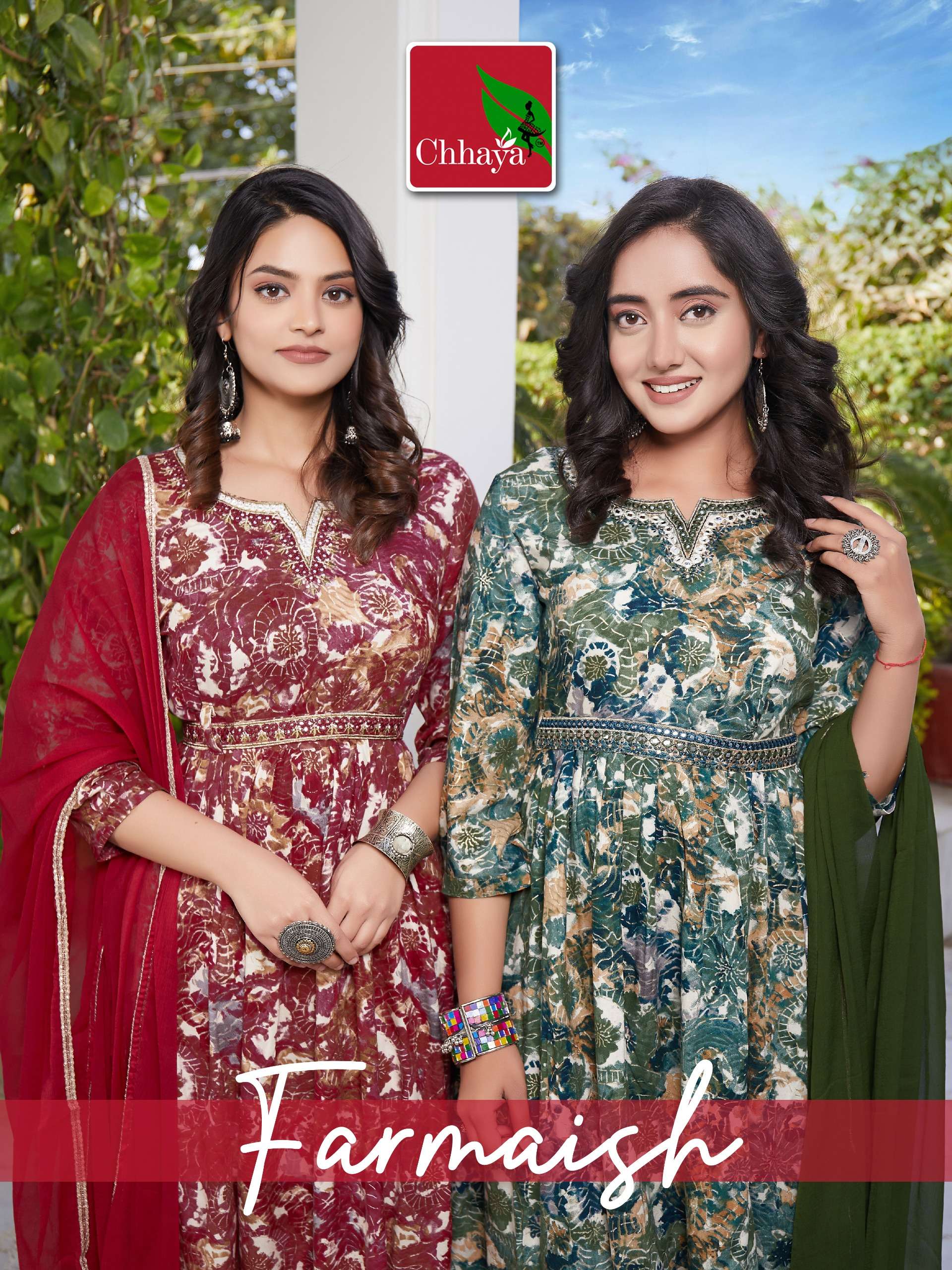 chhaya farmaish designer reyon printed ready made salwar kameez wholesale dealer surat 