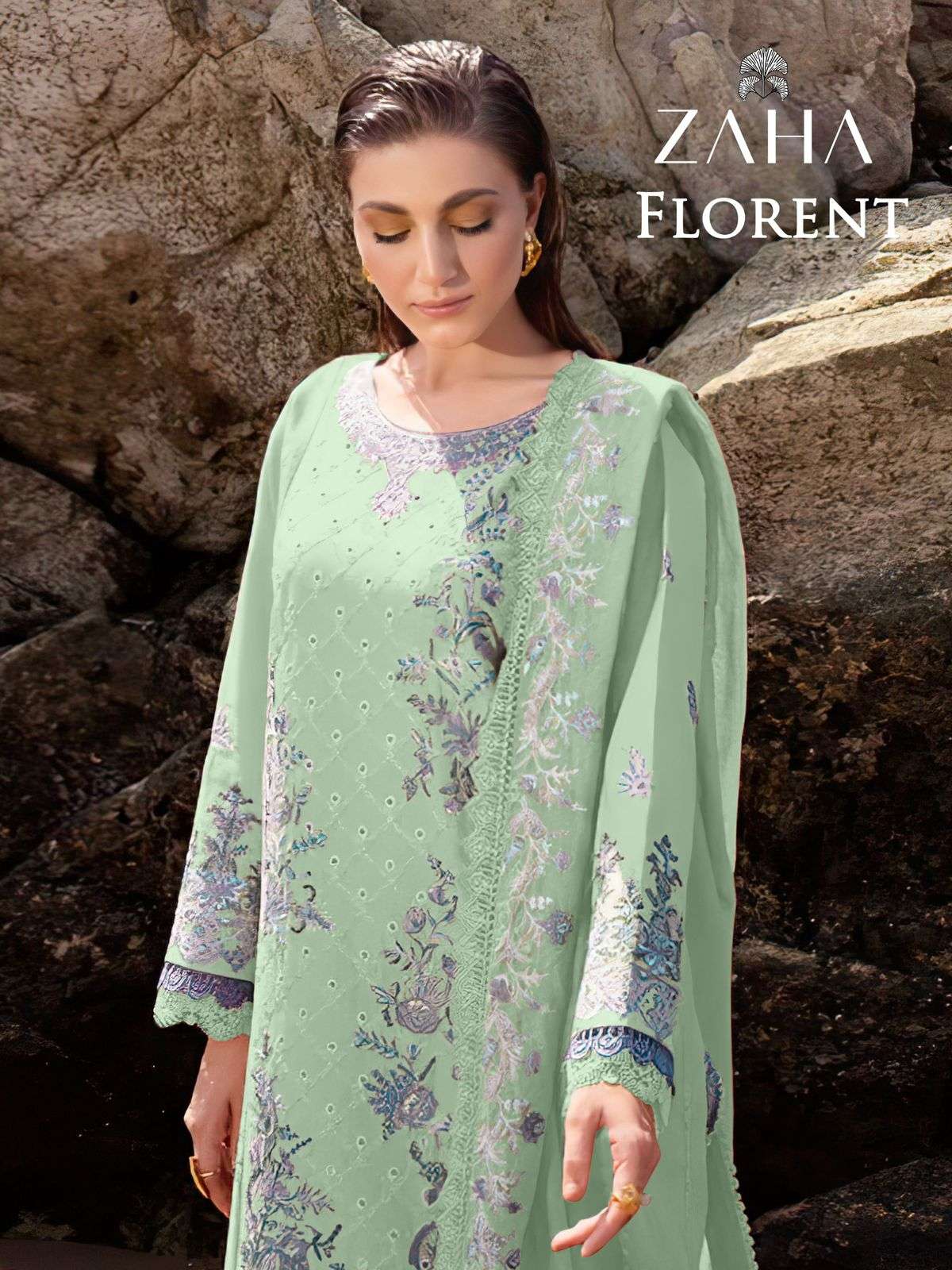 florent by zaha embroidered cotton pakistani salwar suits wholesale price surat gujarat 