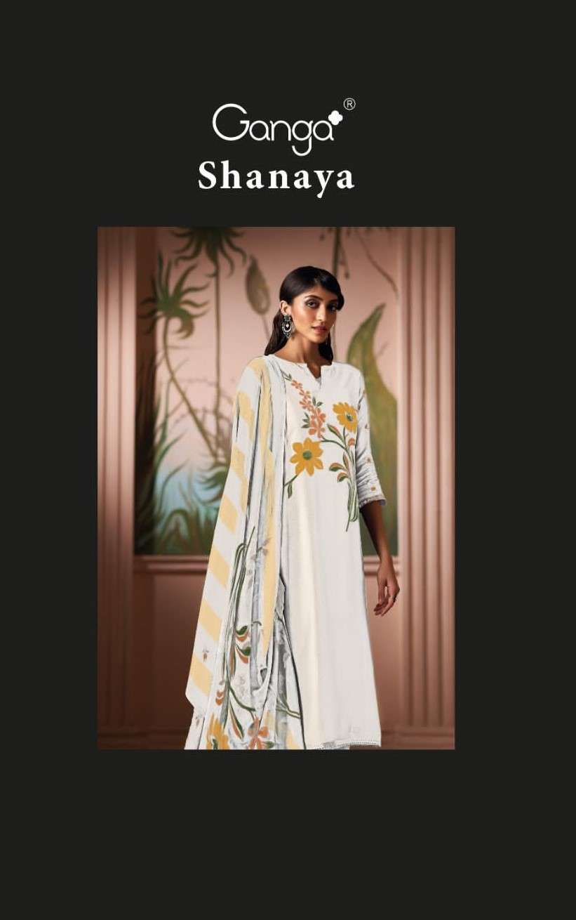 ganga shanaya bemberg russian silk embroidred designer salwar kameez wholesale dealer surat 