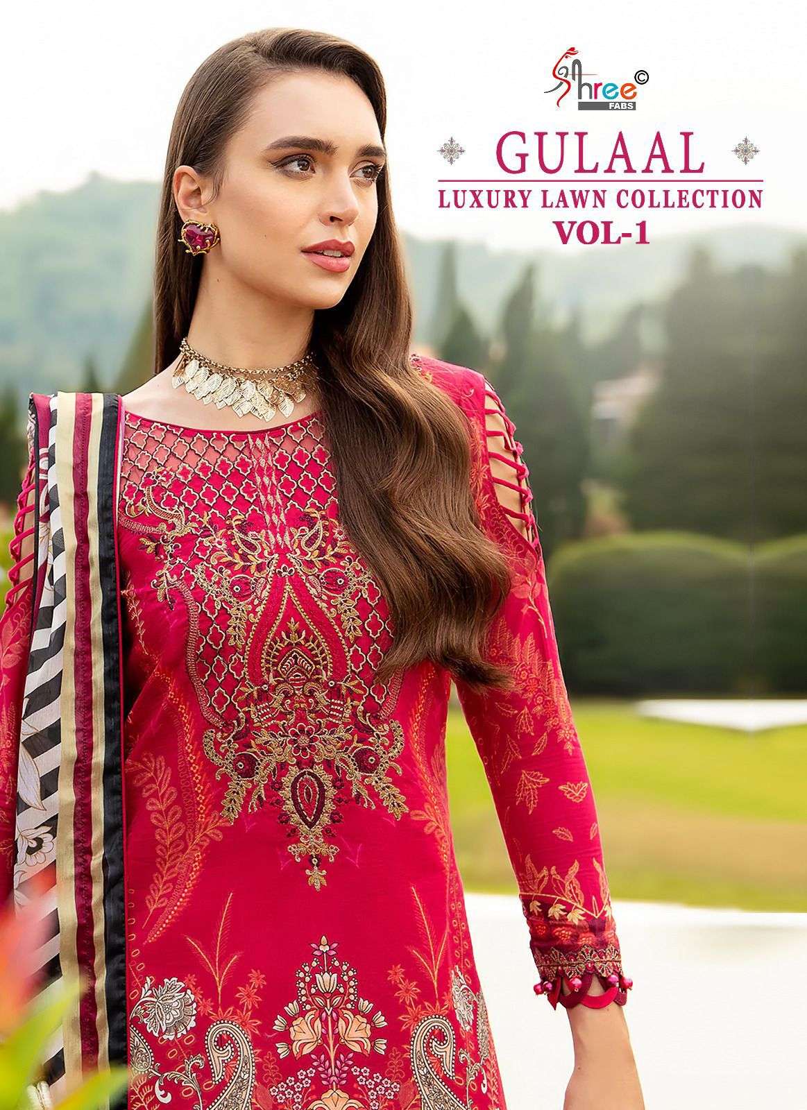gulaal vol-1 by shree fabs 3557-3563 series pakistani suits dress material catalogue manufacturer surat gujarat 