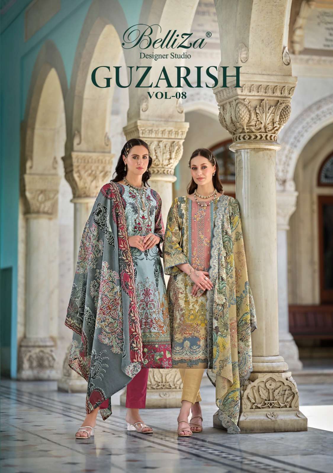 guzarish vol-8 by belliza designer studio unstich designer cotton suits summer collection surat gujarat 