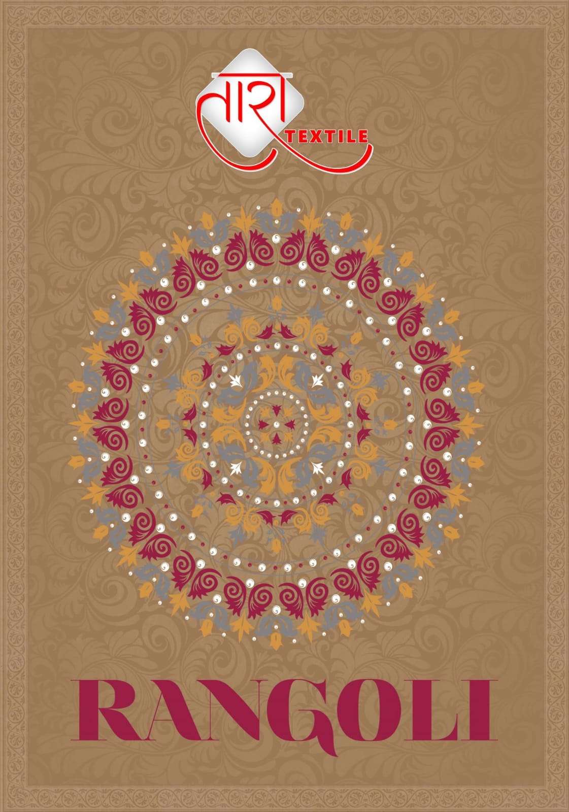 rangoli vol-1 by tara textile 1001-1008 series indian designer cotton suits catalogue manufacturer surat gujarat 