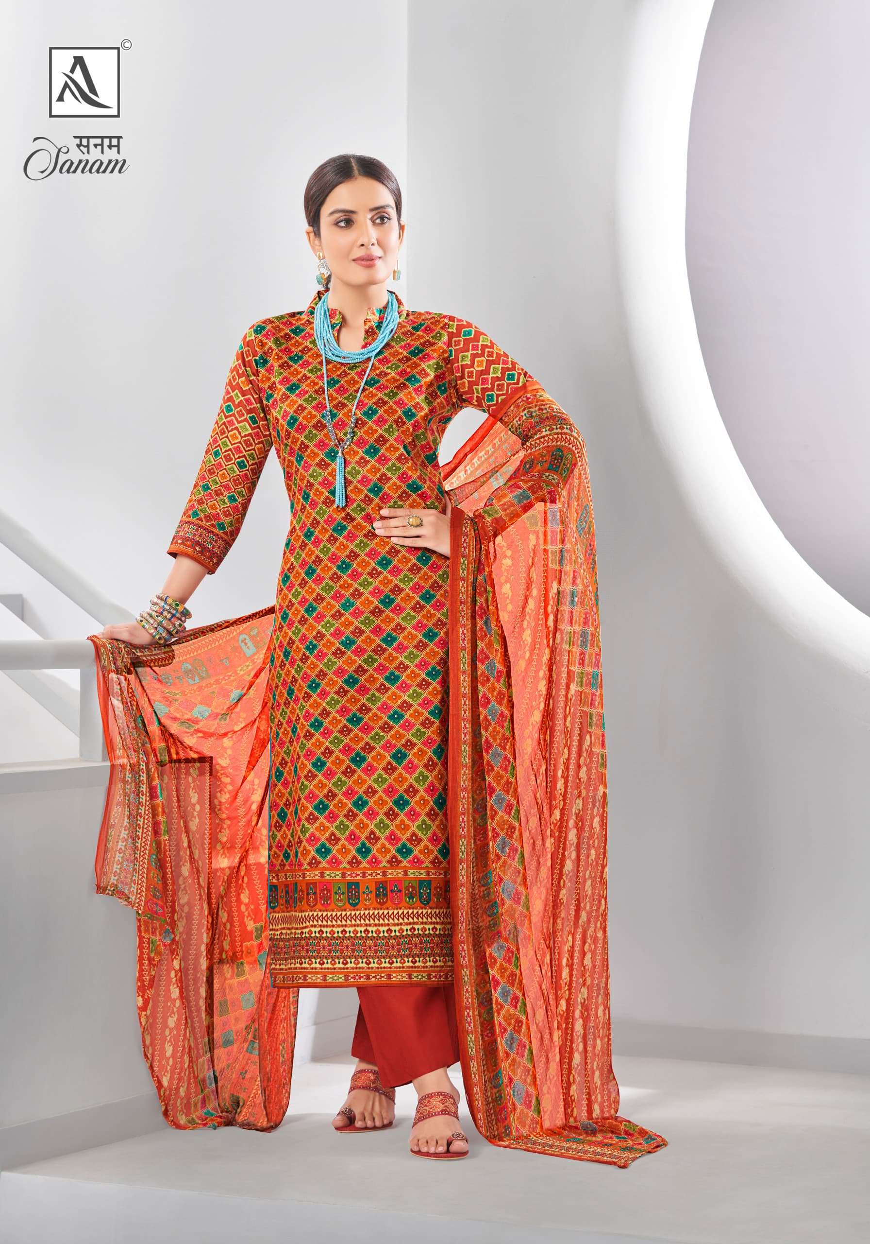 sanam by alok suit latest designer unstich salwar kameez material catalogue manufacturer surat gujarat 