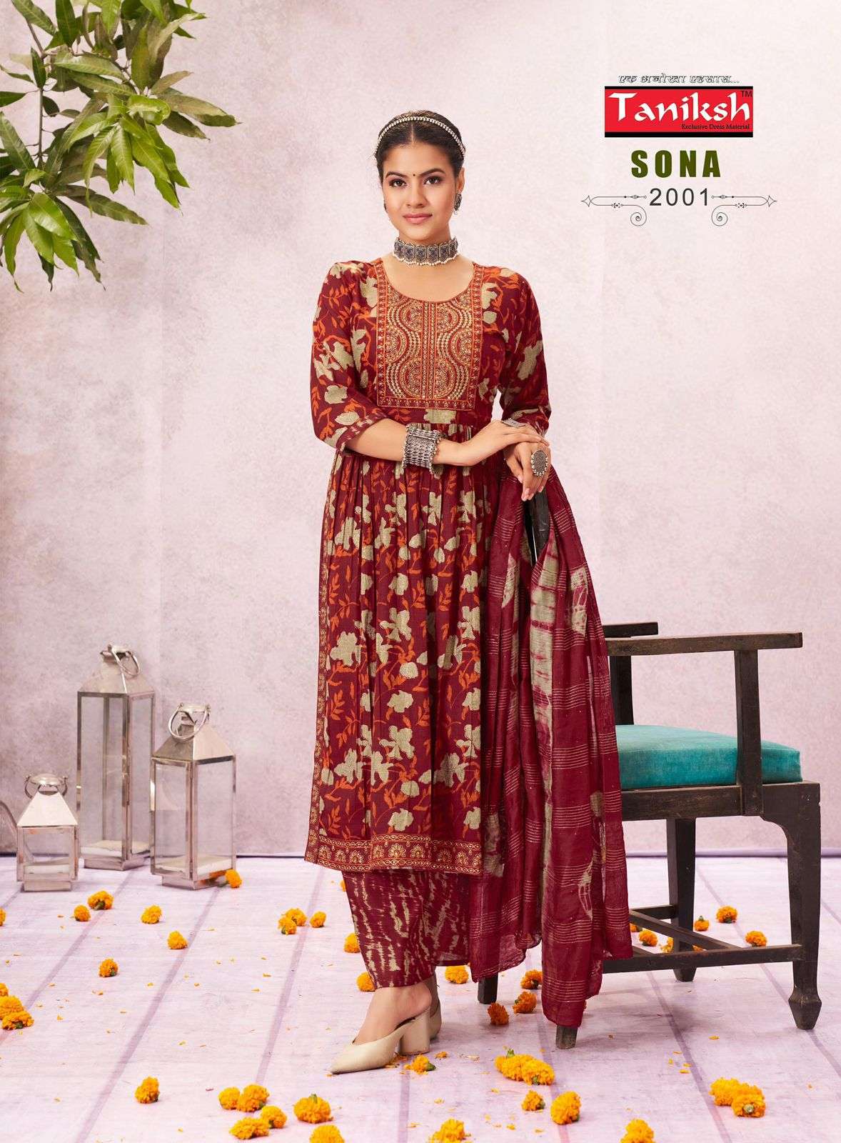 sona vol-2 by taniksh nayra cut capsule rayon printed readymade collection wholesale price surat