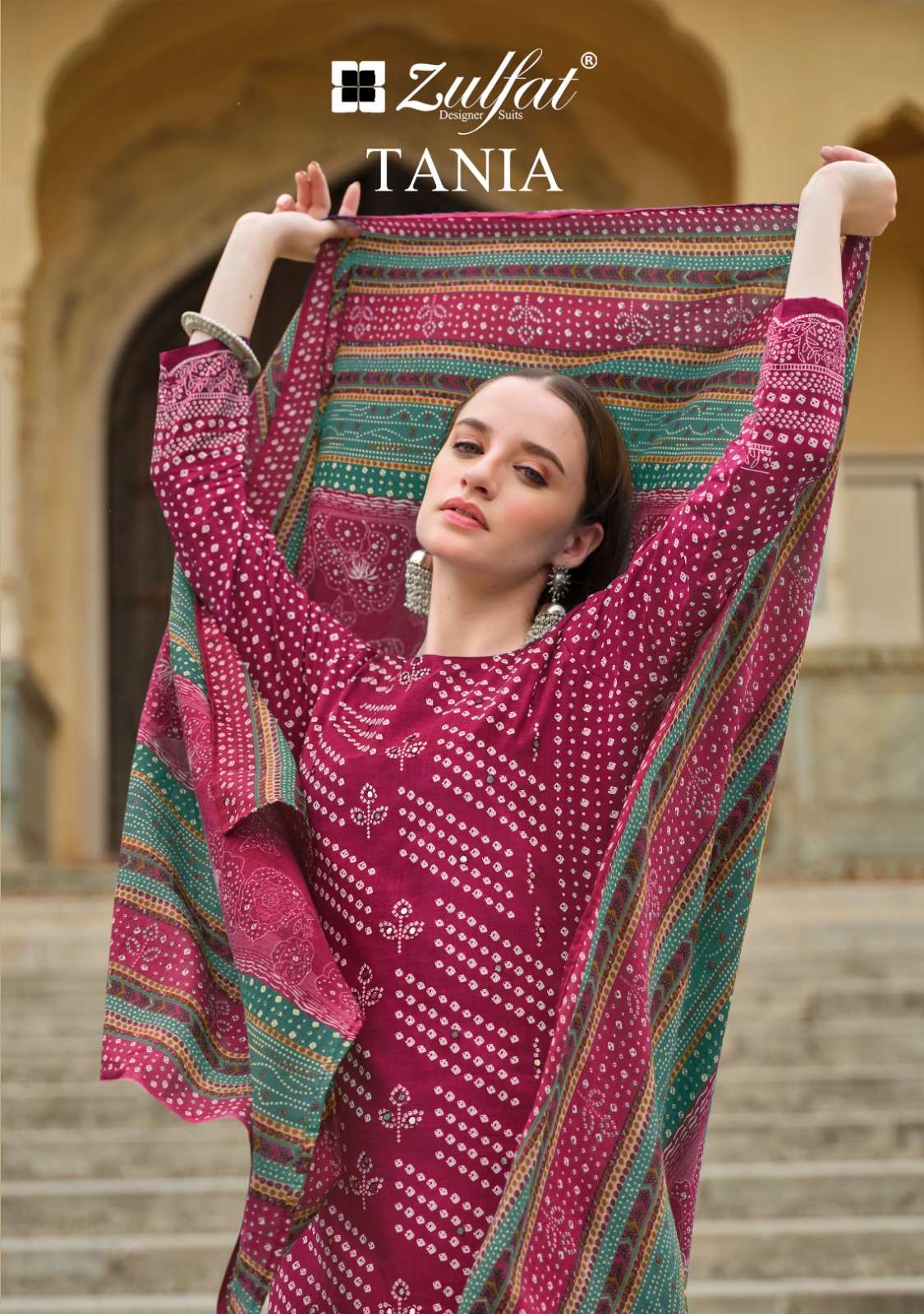tania by zulfat designer suits fancy work designer cotton salwar kameez catalogue online wholesale rate surat gujarat 