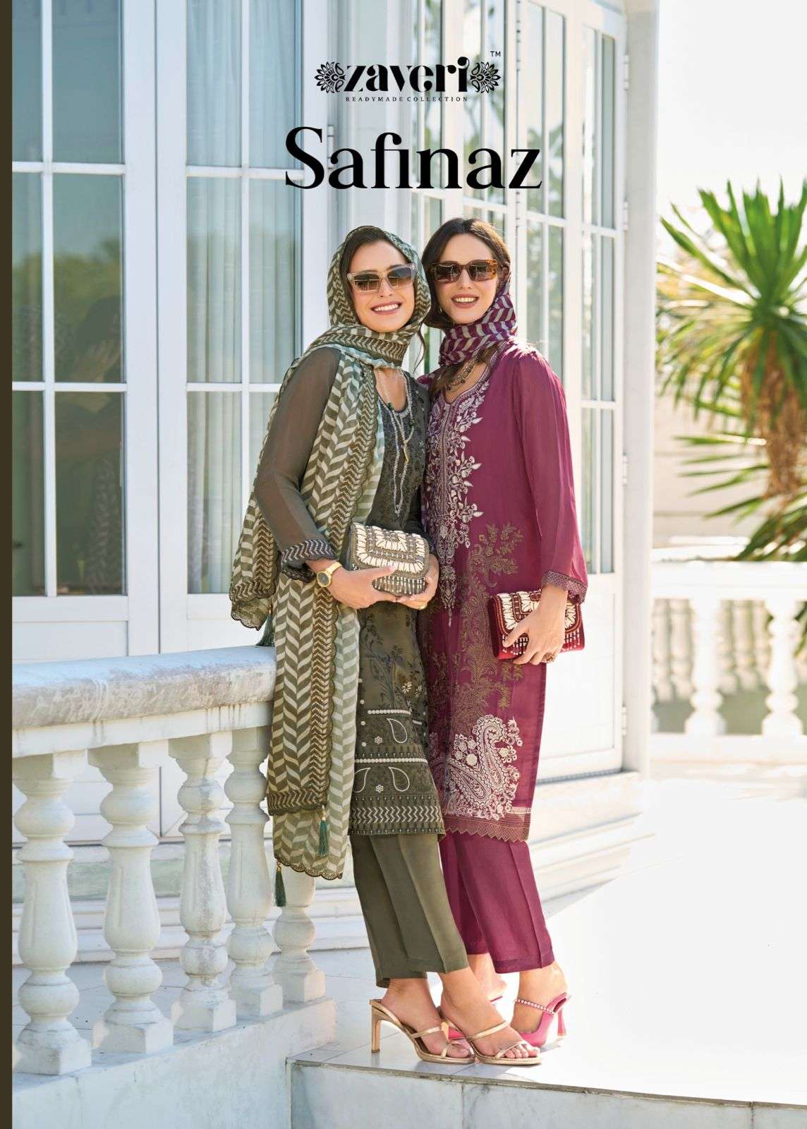 zaveri safinaz 1284-1286 series party wear raedy to wear soft organza designer salwar kameez wholesale dealer surat