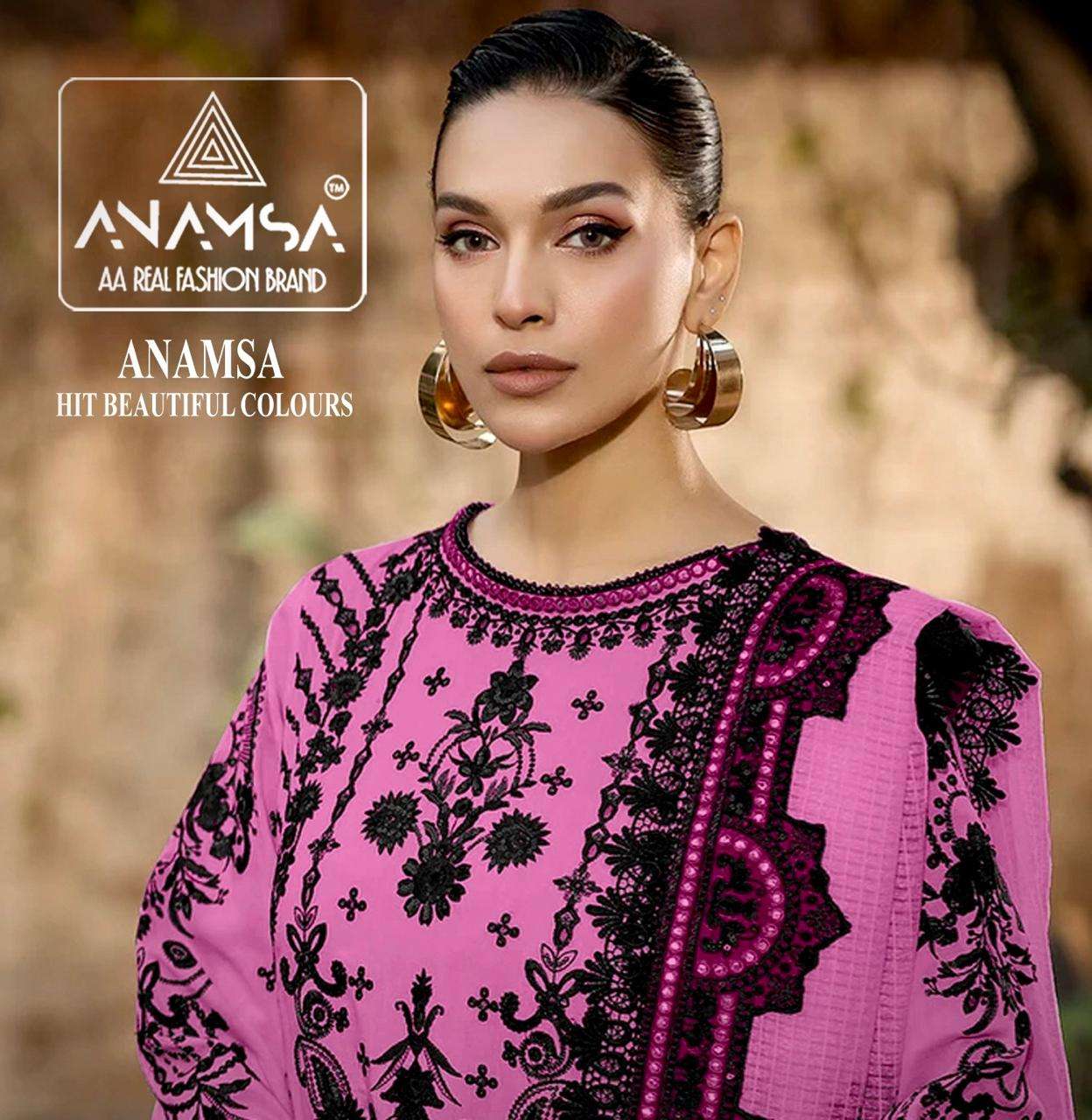 anamsa 439 colours stylish designer pakistani salwar suits wholesale price surat gujarat 