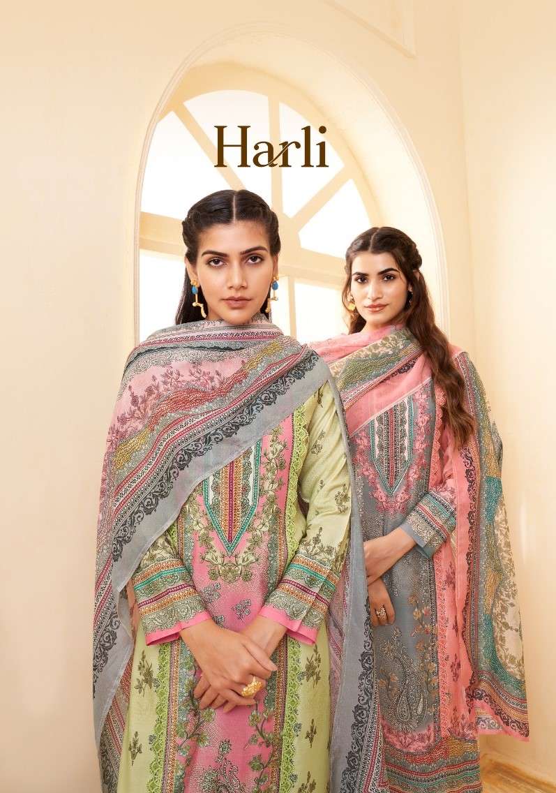 harli by rupali fashion 1001-1004 series unstitched designer salwar suits material catalogue surat gujarat 
