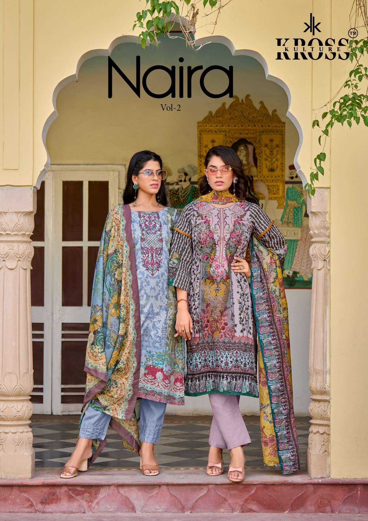 naira vol-2 by kross kulture 2001-2006 series stylish designer cotton suits catalogue manufacturer surat gujarat 