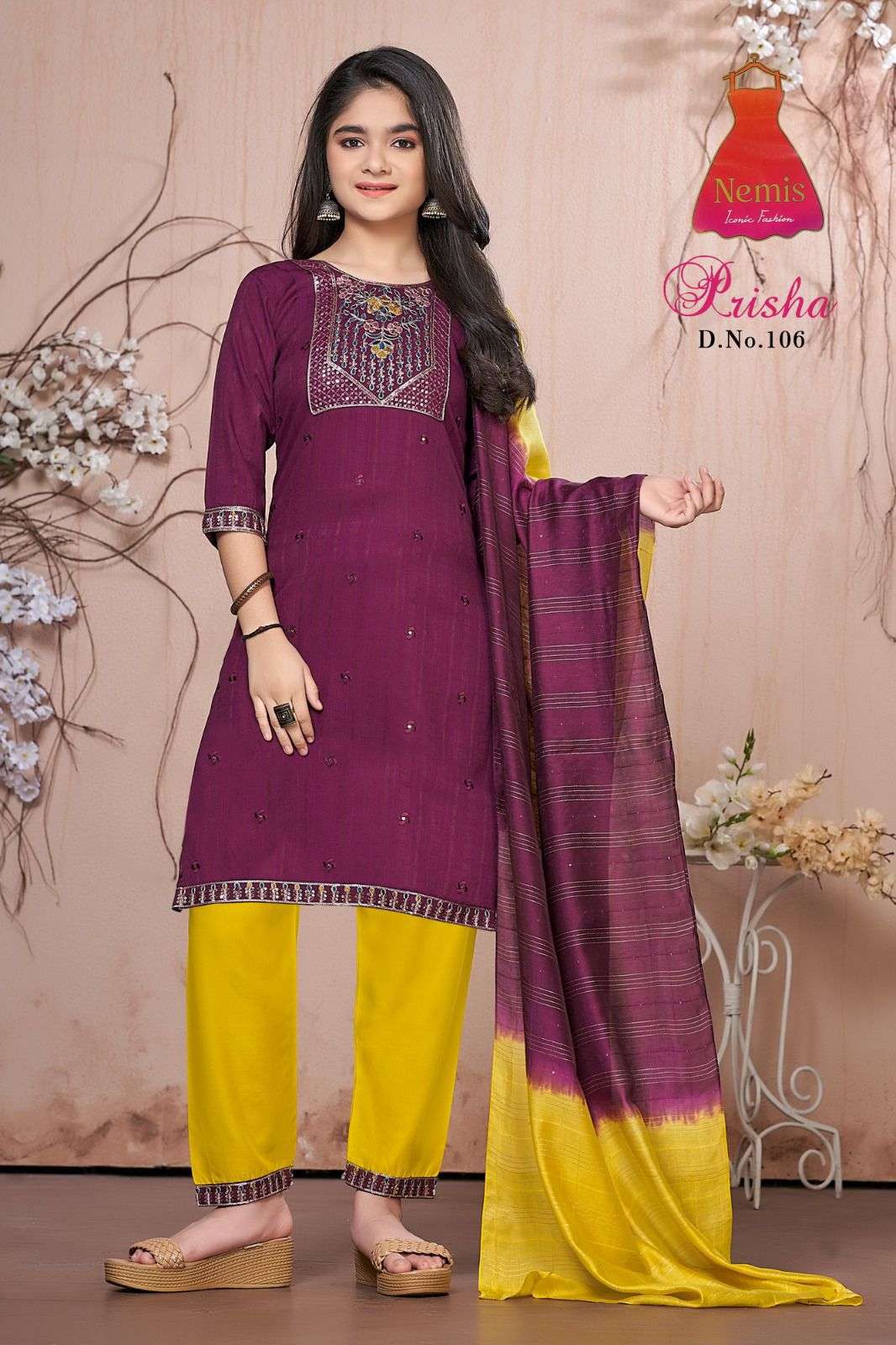 nemis prisha vol 1 rayon dobby embroidred ready made collection wholesale price pratham fashion 