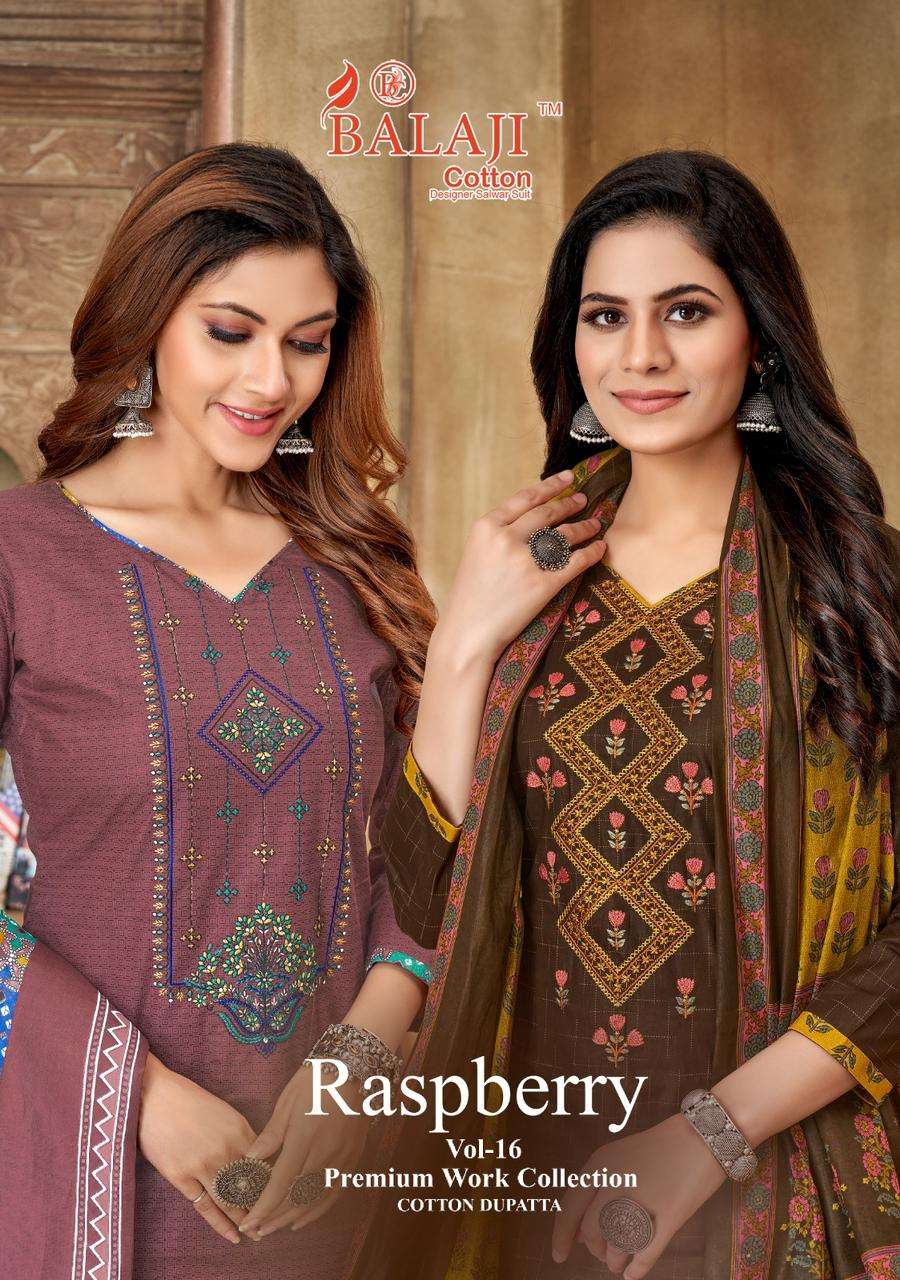 raspberry vol-16 balaji cotton unstich salwar kameez wholesale collection surat gujarat 