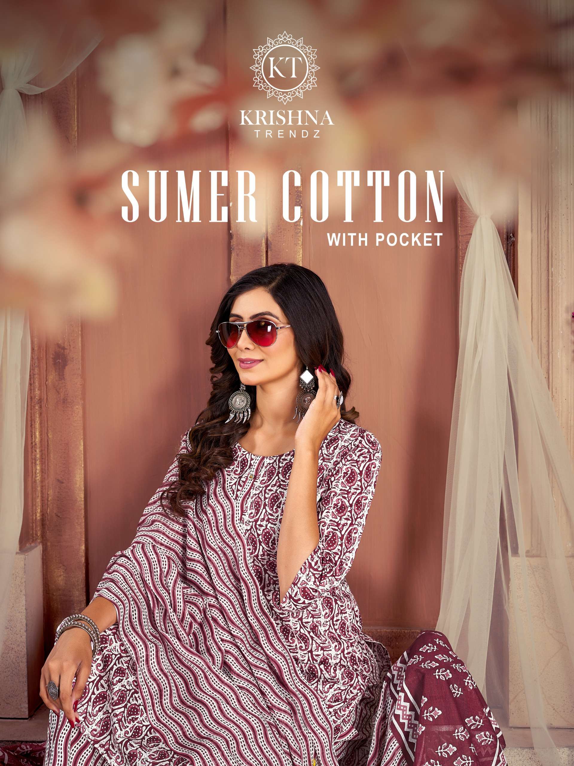 sumer cotton vol-1 by krishna trendz 1001-7007 series trendy designer salwar kameez readymade collection surat gujarat