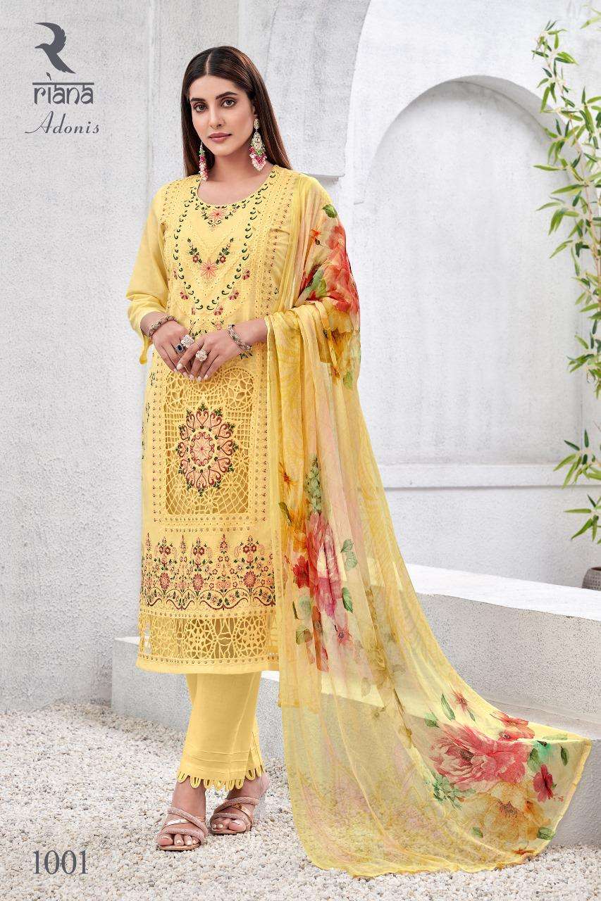 adonis by riana 1001-1005 series exclusive design party wear suits catalogue online supplier surat gujarat