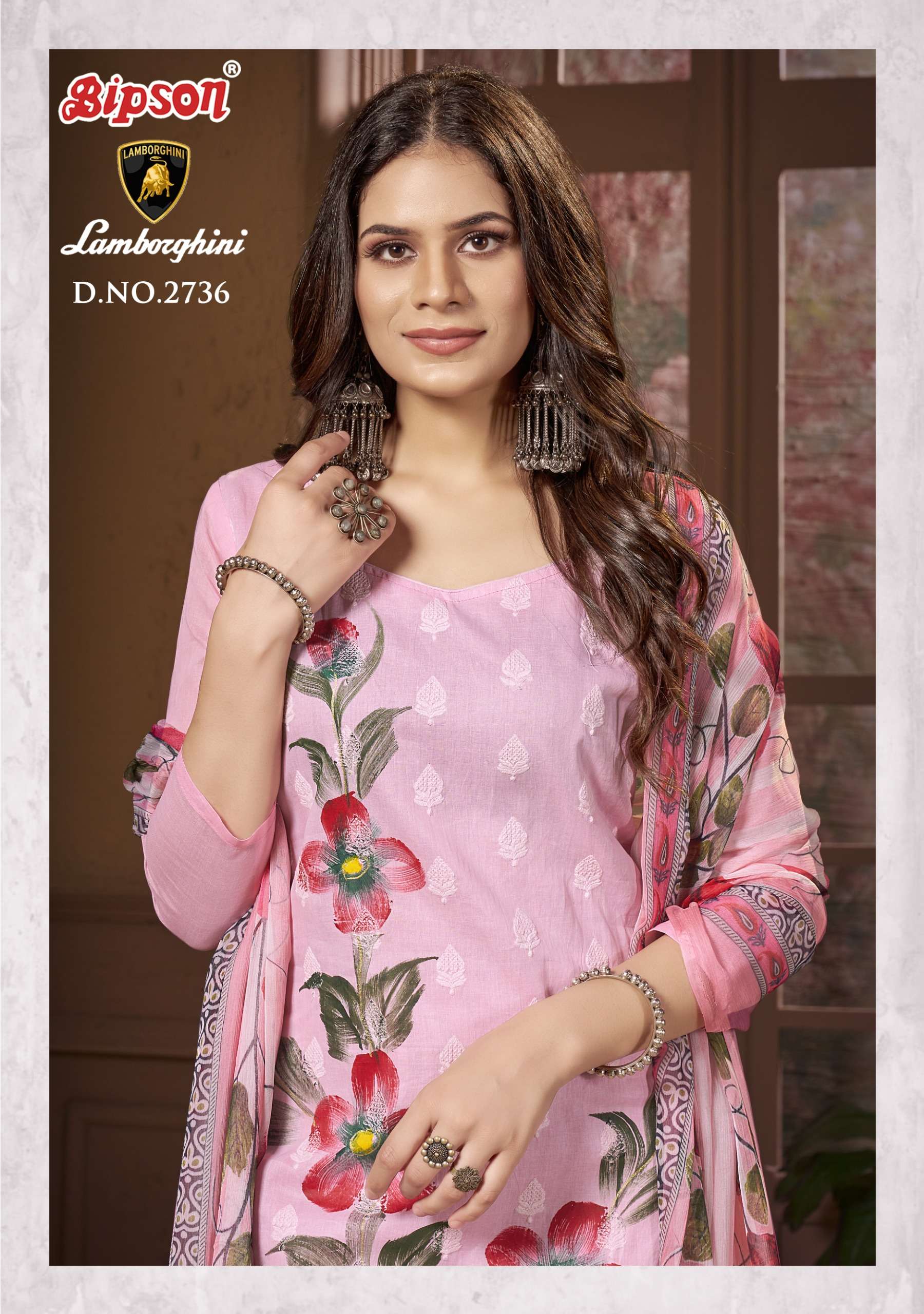 bipson lamborgini 2736 colour series pure cotton organdy schiffli ethnic hand work salwar kameez wholesale price surat 